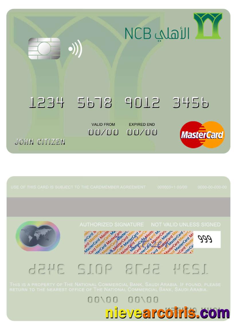 Saudi Arabia The National Commercial Bank mastercard